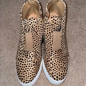 Cheetah wedge sneakers! Worn only once.